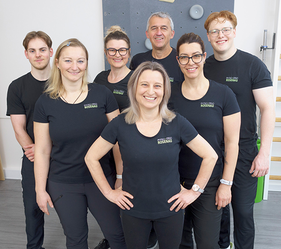 Foto vom Praxisteam der Physio- und Ergotherapie Rosenau